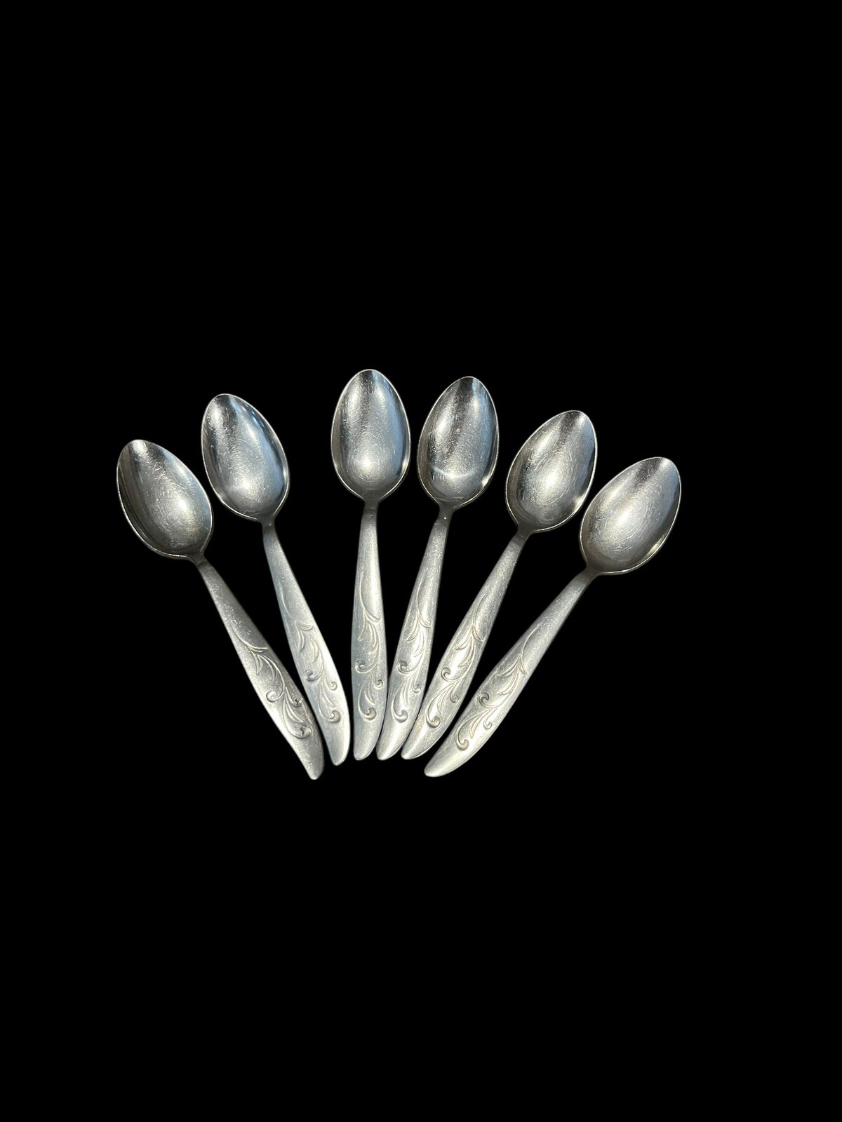 Vintage MCM Castle Court Stainless Japan Lot of 6 Teaspoons