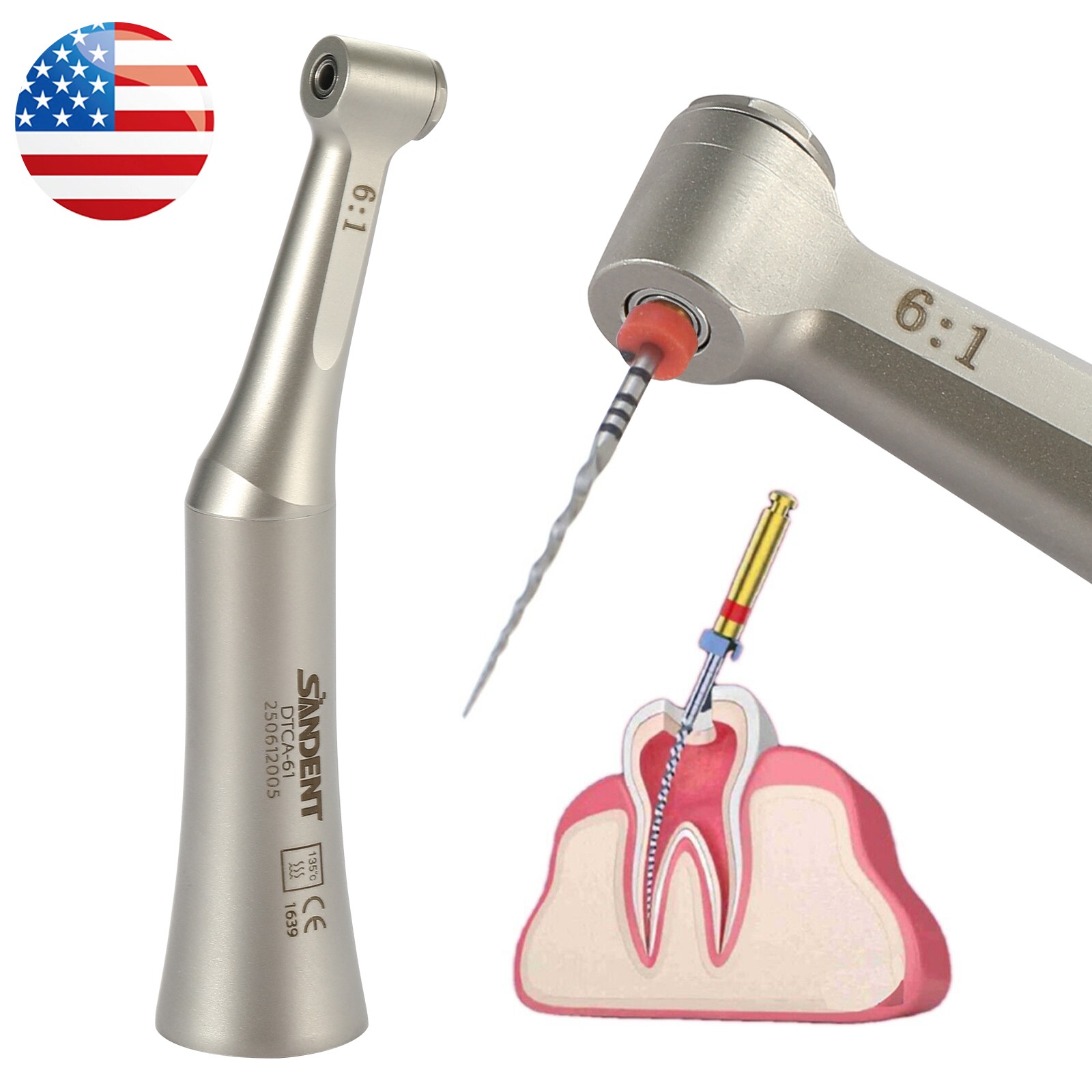 Endo Handpiece 6:1 Contra Angle Pieza de mano Endo 6:1 Ángulo contra Dental