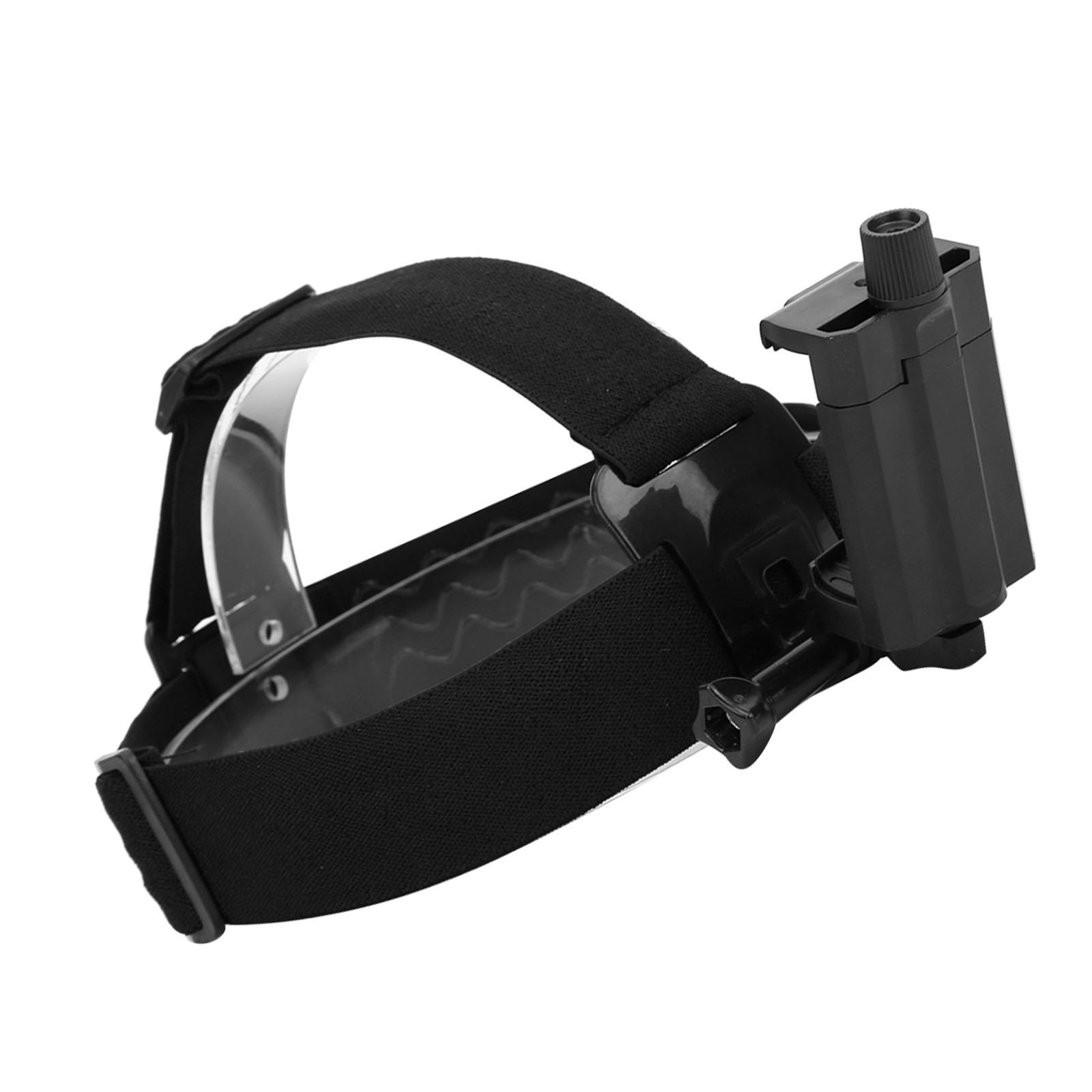 Plastic Black Outdoor Head Harness Strap Shooting Bracket Headband Mount For
