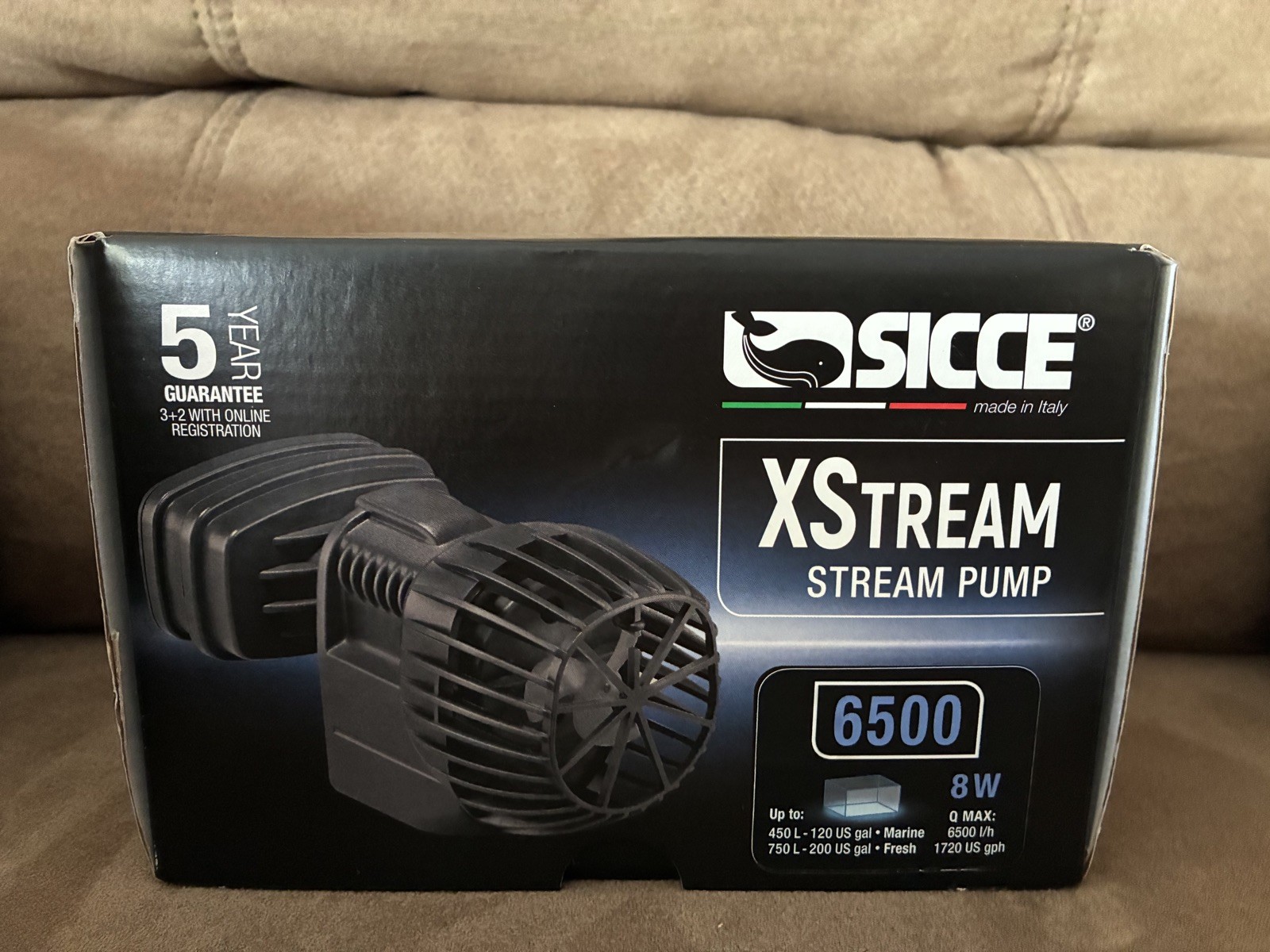 Sicce XStream 6500 Wave Maker Flow Aquarium Pump 1720 GPH Marine/Fresh NEW!!