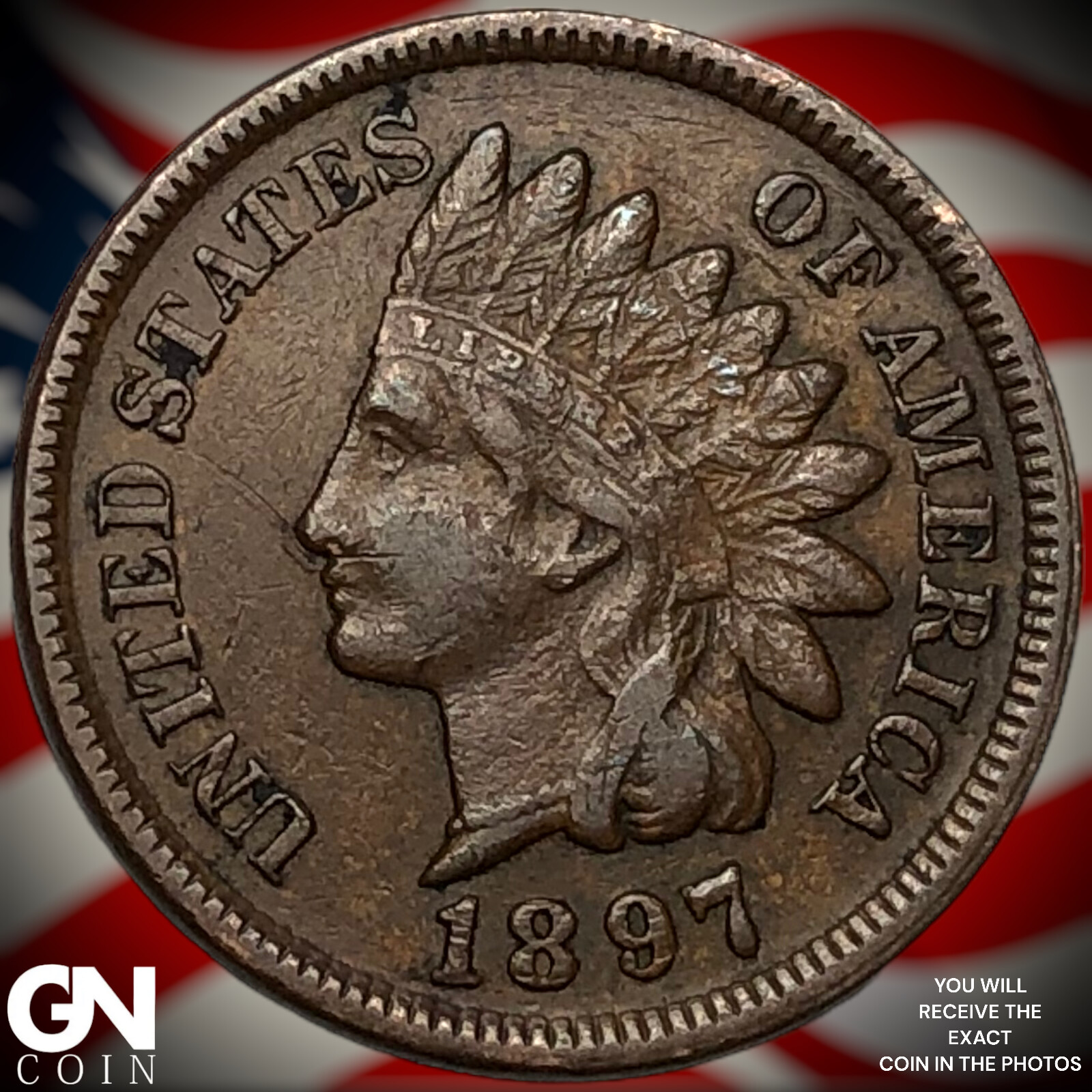 1897 Indian Head Cent Penny X2163