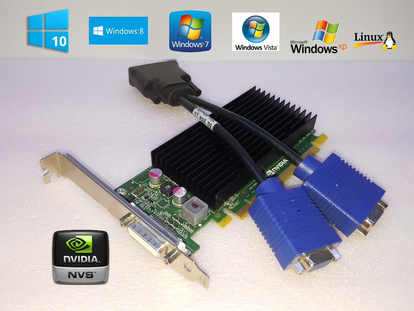 HP Pavilion p6218y p6228p p6230f Dual Monitor VGA Video Graphics Card