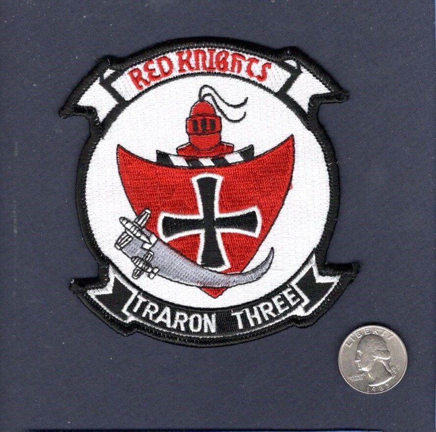 Original VT-3 RED KNIGHTS NAVY USMC 4" Naval Aviator Training Squadron Patch +V
