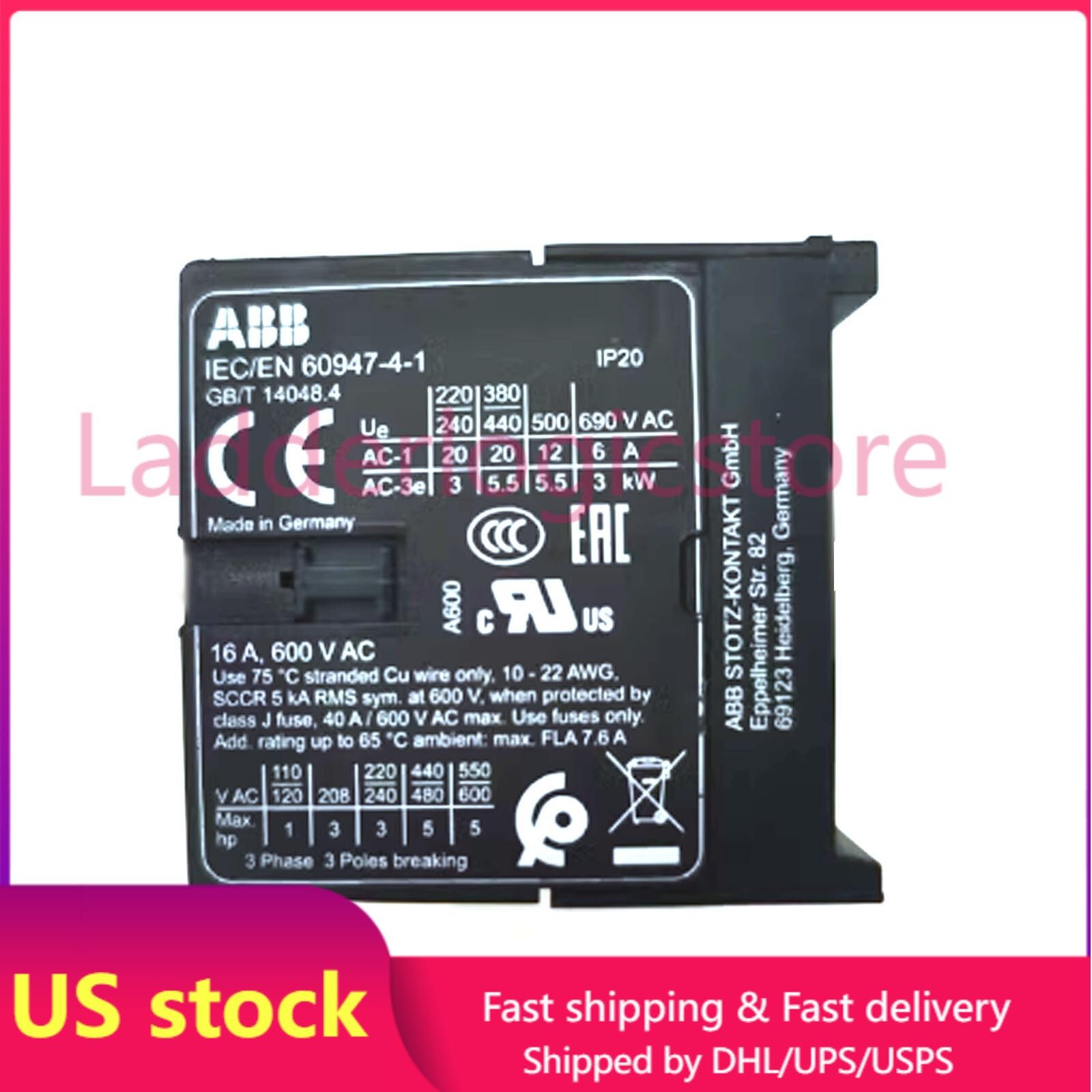 ABB IEC/EN60947-4-1 Contactor New In Box US Free TAX