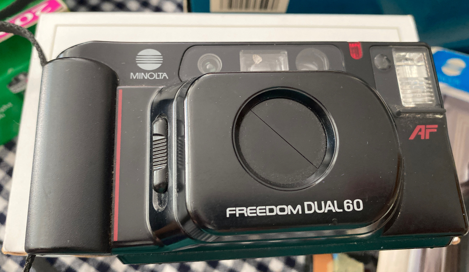 VINTAGE 1989 MINOLTA FREEDOM DUAL 60 AUTOFOCUS CAMERA ORIG BOX SUPPLIES Japan