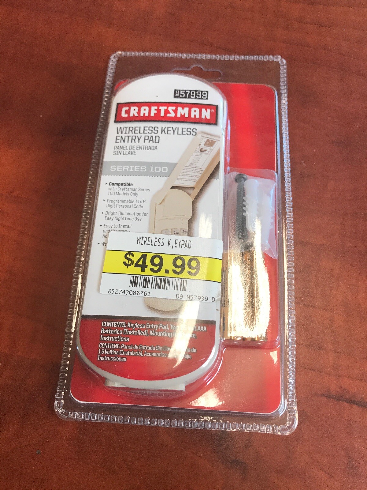 Brand New Craftsman 9.57939 Wireless Keyless Entry Pad Sealed Pack Garage Opener