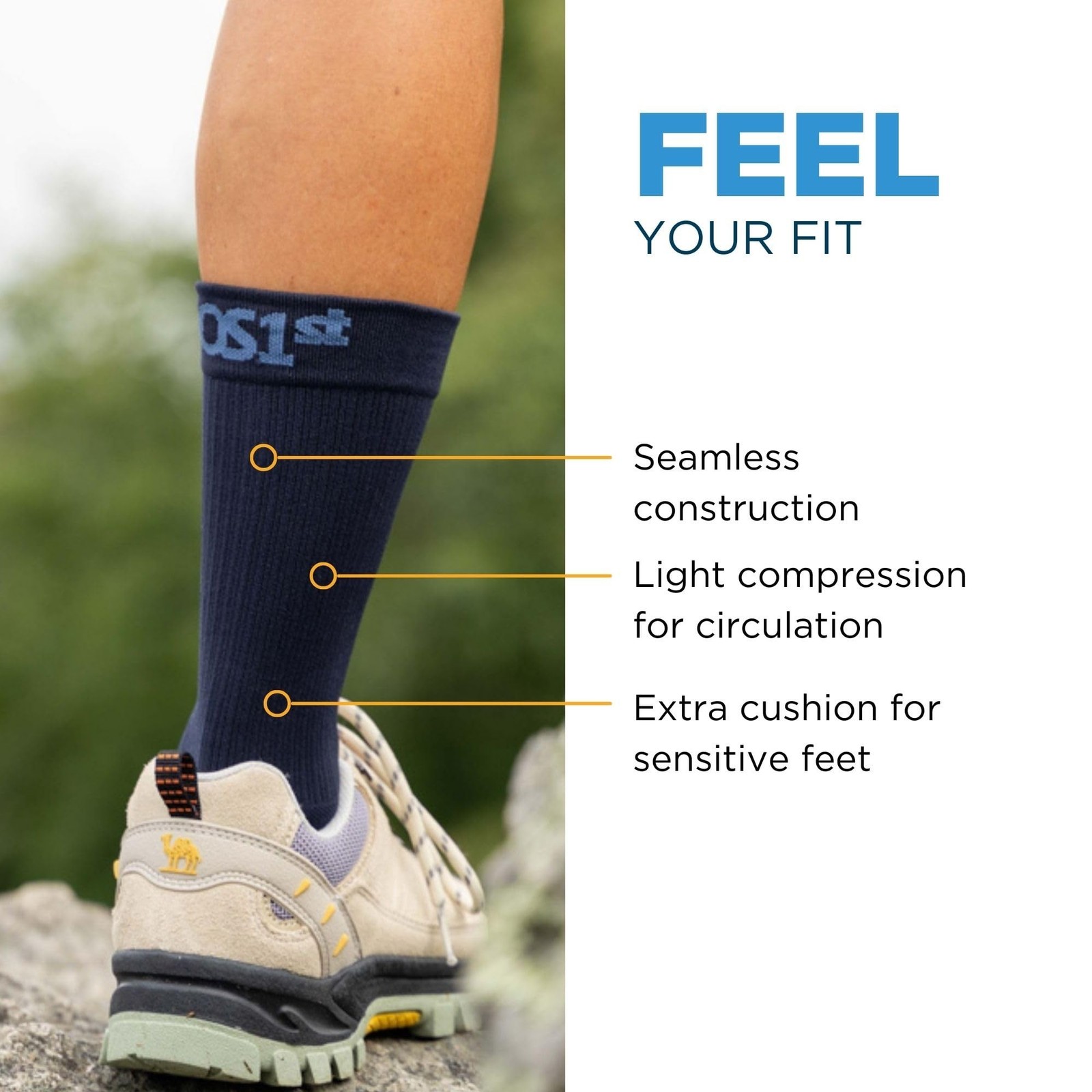 OrthoSleeve Diabetic & Neuropathy Socks (3 Pack) Medium White Crew