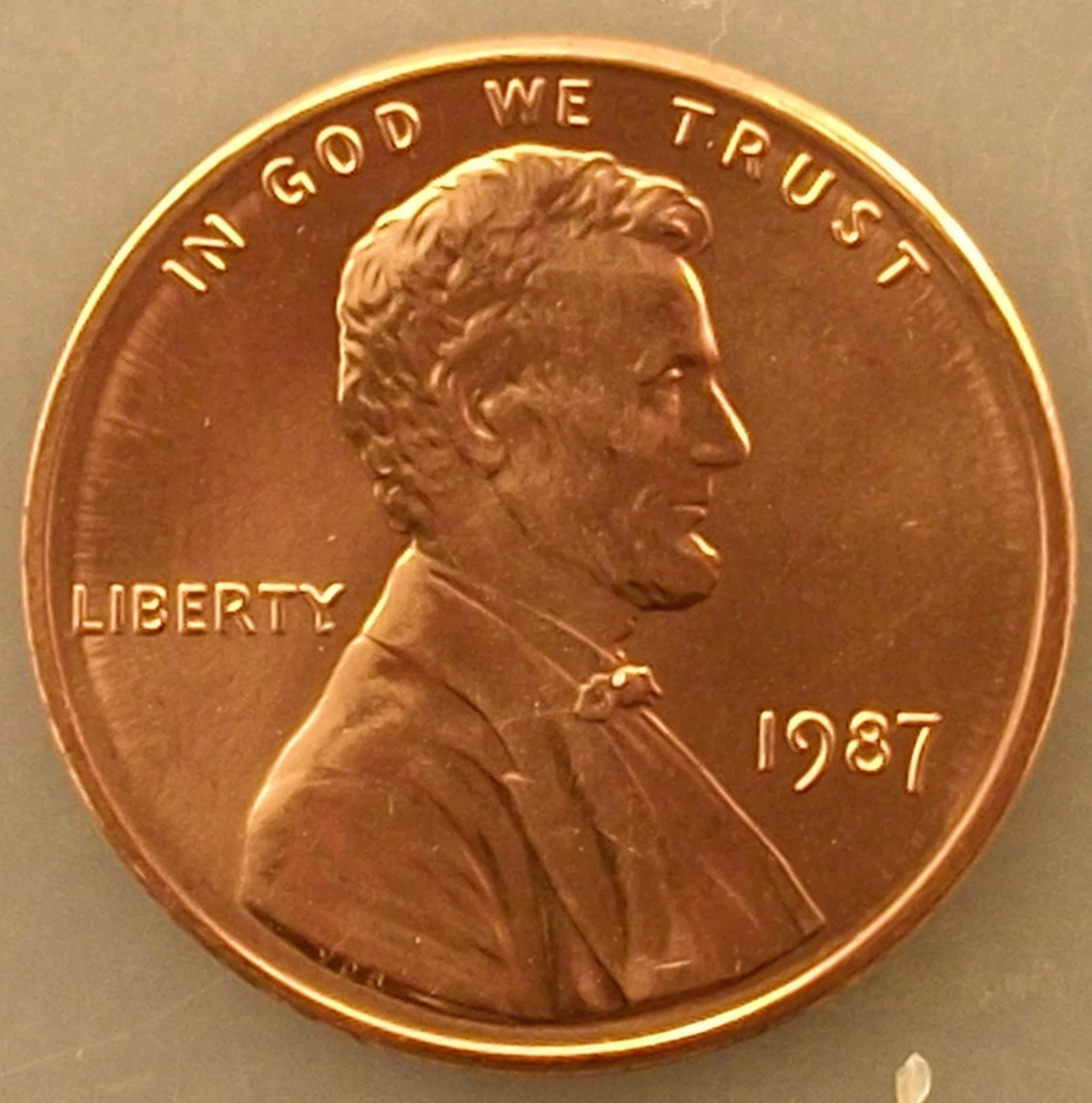1987 Lincoln Memorial Cent Penny - Brilliant Uncirculated (BU) Red
