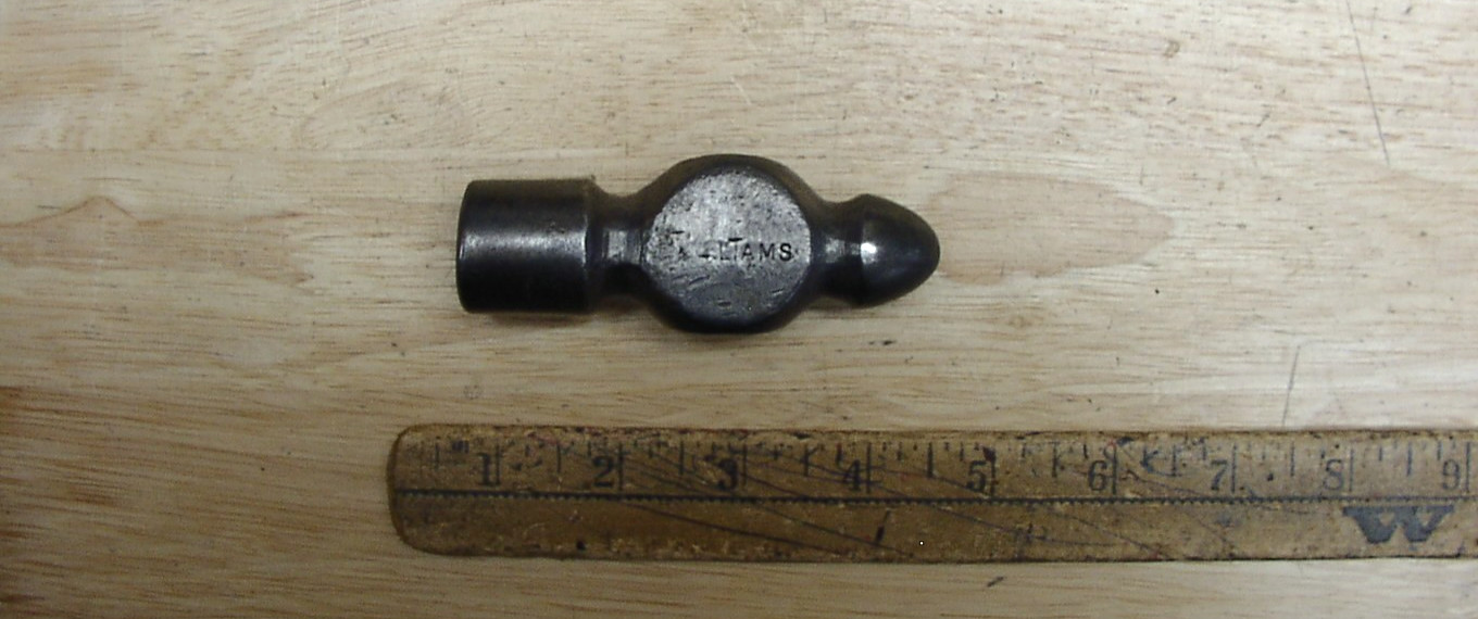 Vntg Williams HBP-2-0,3-13/16" Ball Peen Hammer Head,12.7 oz,1-1/16" Face,VGC