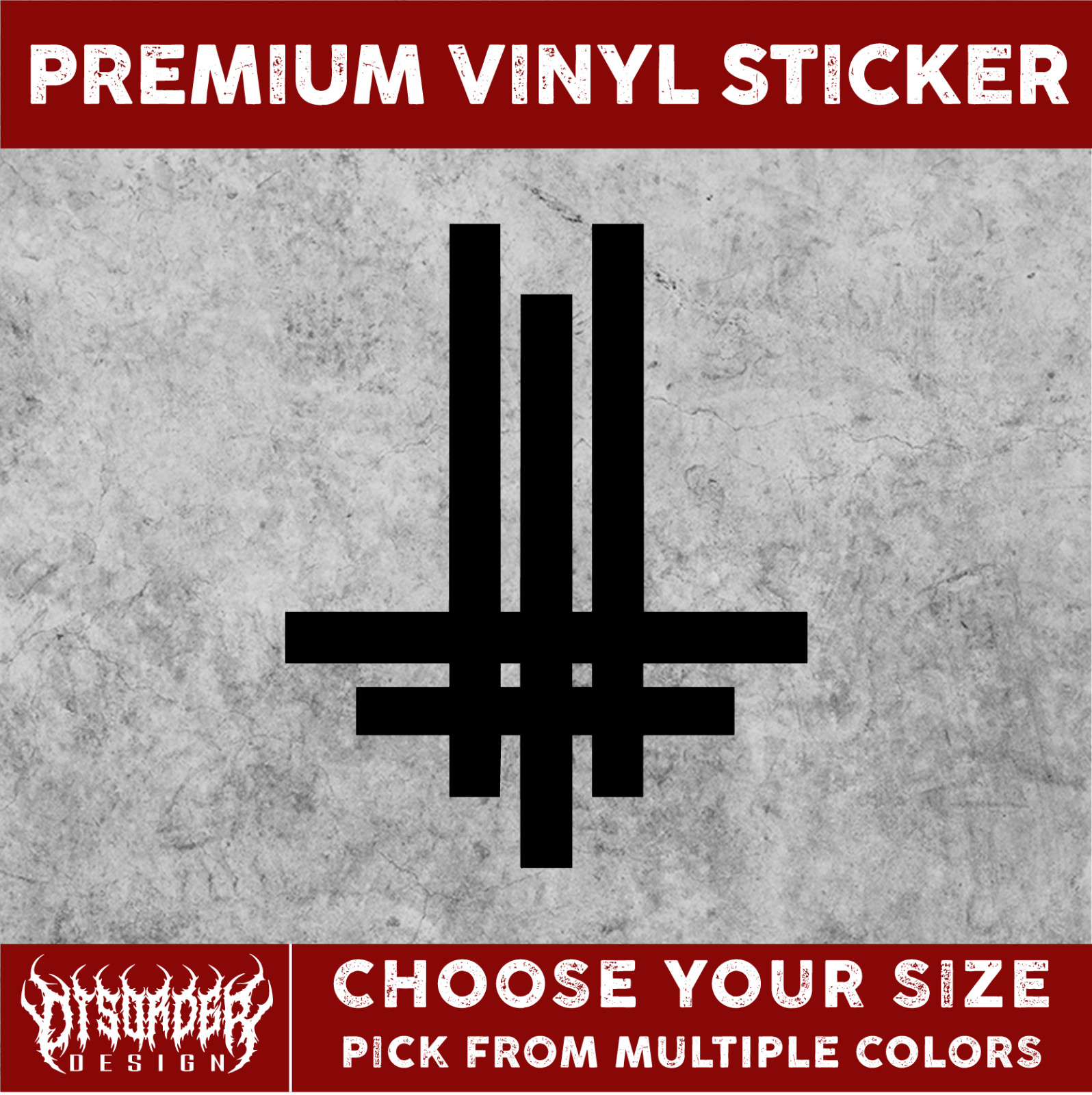 BEHEMOTH TRI-FICTION [VINYL STICKER]-for Car/Truck WINDW-LAPTP-FLDR-U PK CLR/SZE