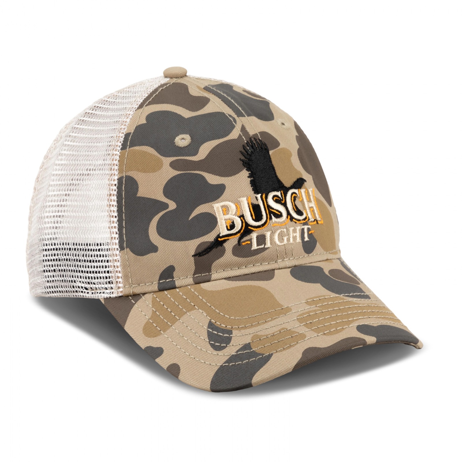 Busch Light Logo Waterfowl Camo Snapback Hat Multi-Color