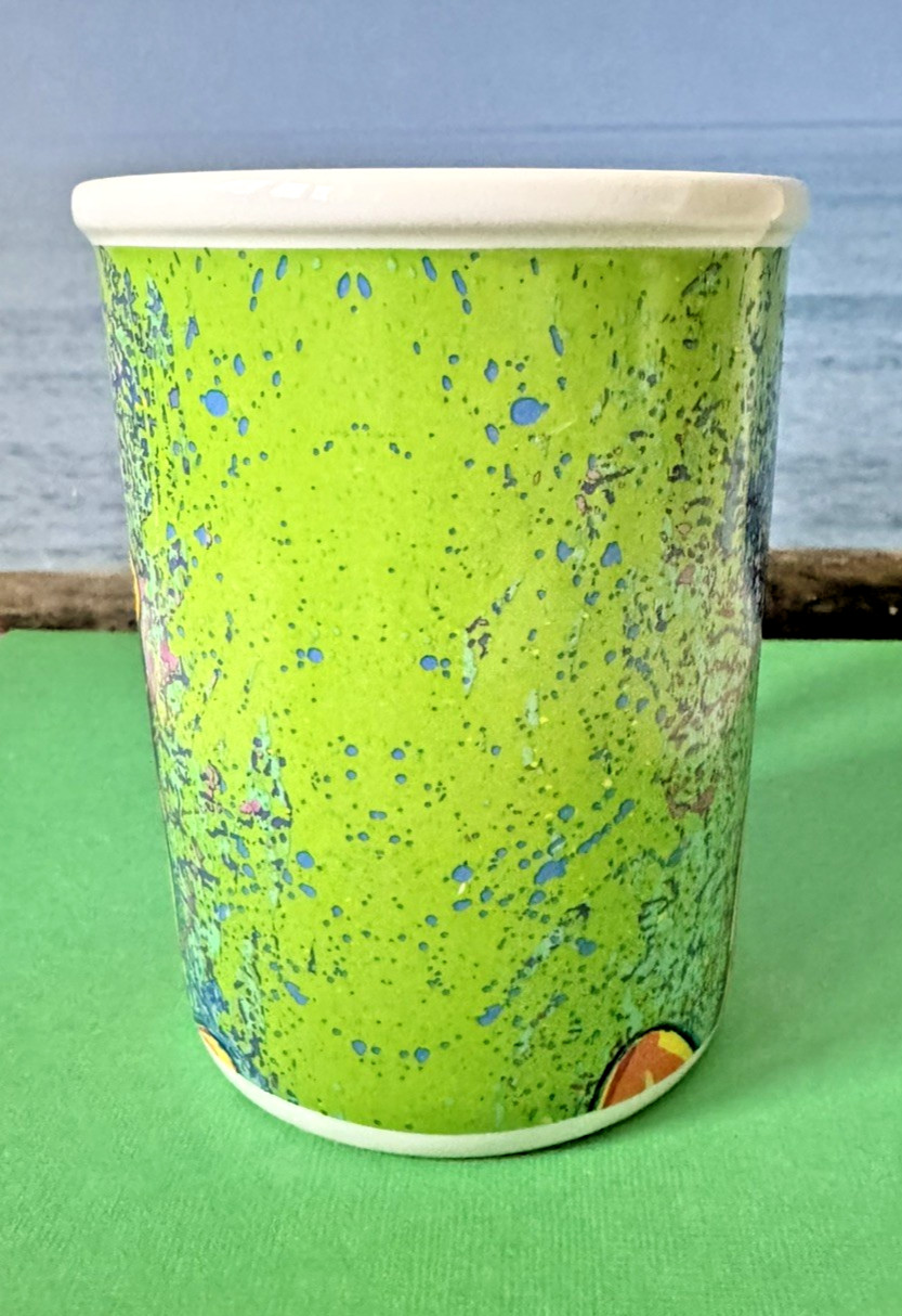 Disney Pluto Green Painted Look Oversize Ceramic Coffee Tea Mug H