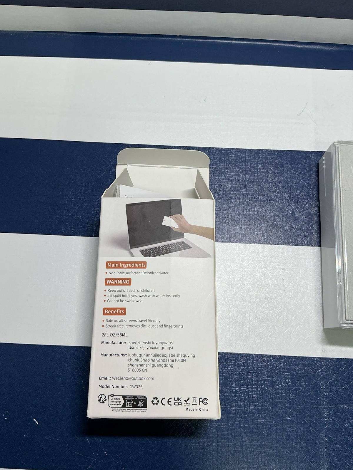 Screen Cleaning Kit With Microfiber Cloth, Streak Free, Deionized Water