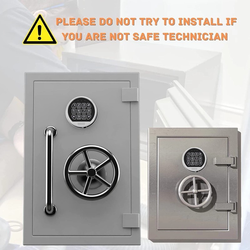 Electronic Safe Lock Replacement, Digital Keypad With Swing Bolt for Safe Boxes
