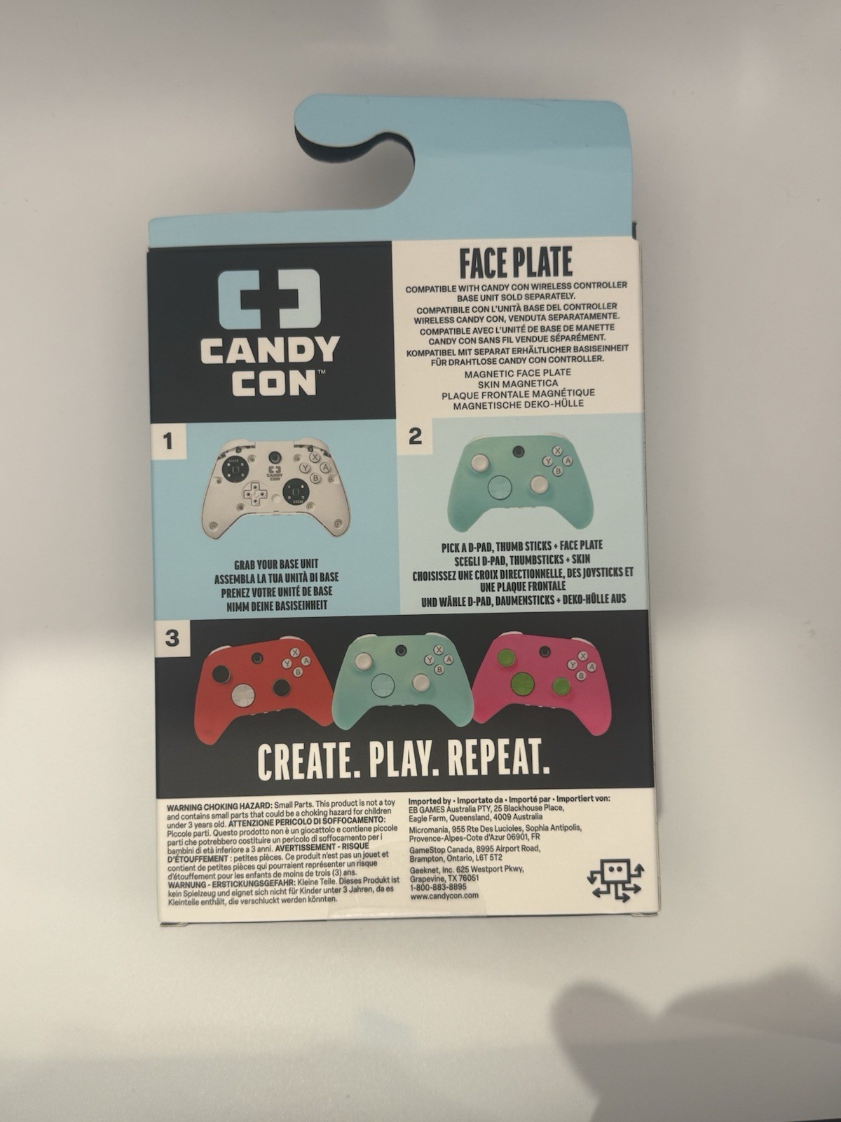 Candy Con Delicate Blue Video Game Controller Face Plate New In Box