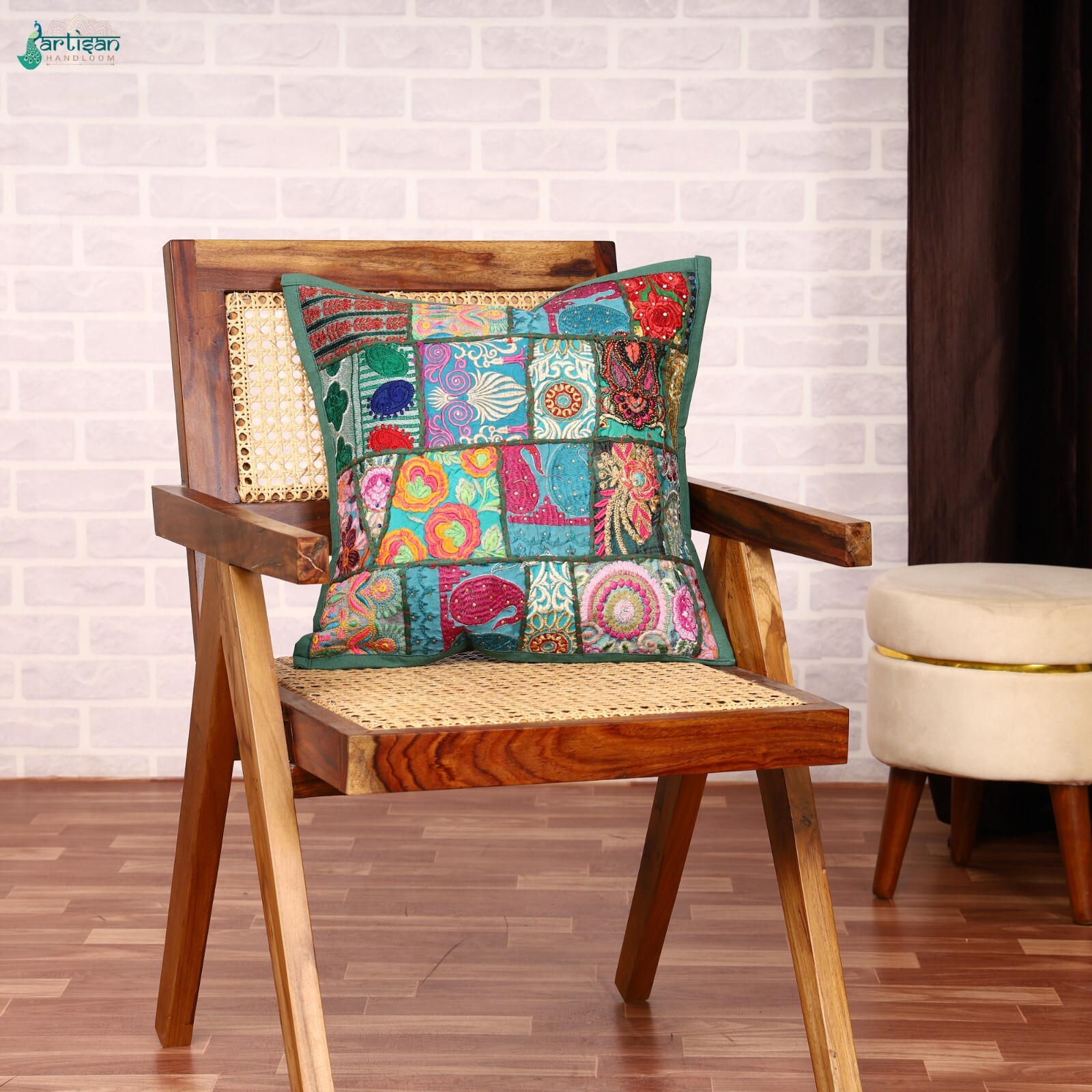 All Size Handmade Cushion Covers Patchwork Pillow Covers Hand Embroidered Throw
