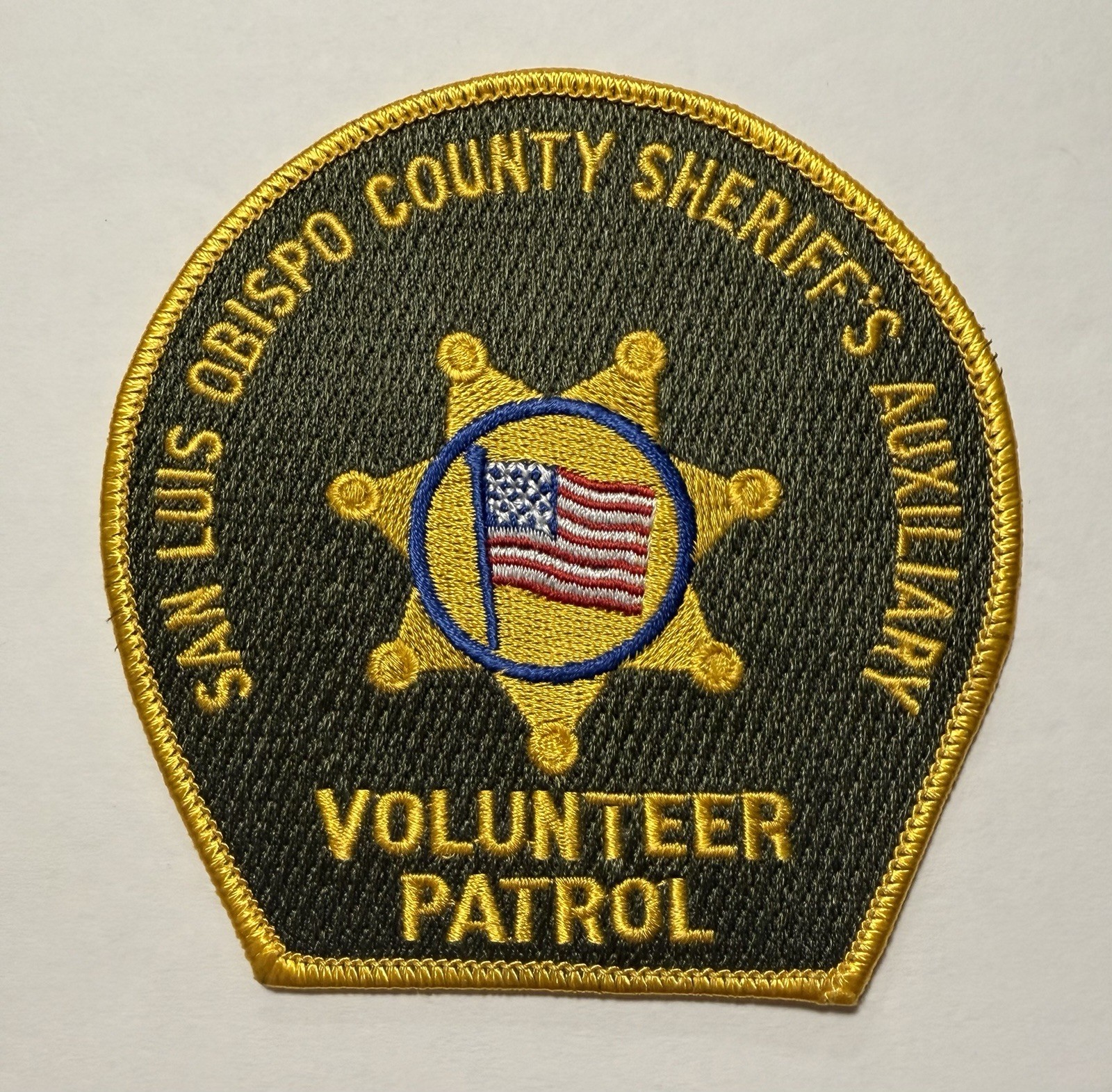 CALIFORNIA SAN LUIS OBISPO COUNTY SHERIFFS AUXILIARY VOLUNTEER PATROL PATCH #D30