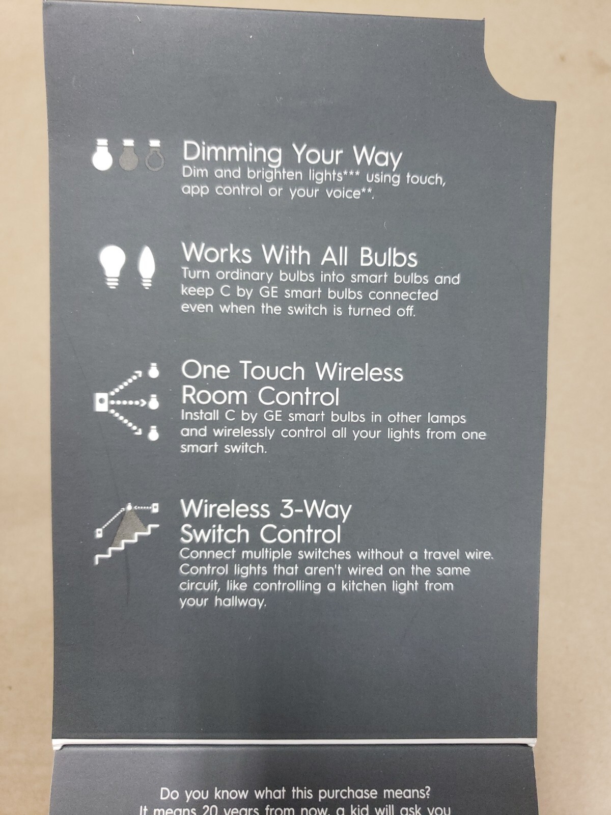 NEW - C by GE Dimmer Smart Switch On/Off Hardwired Wireless Control