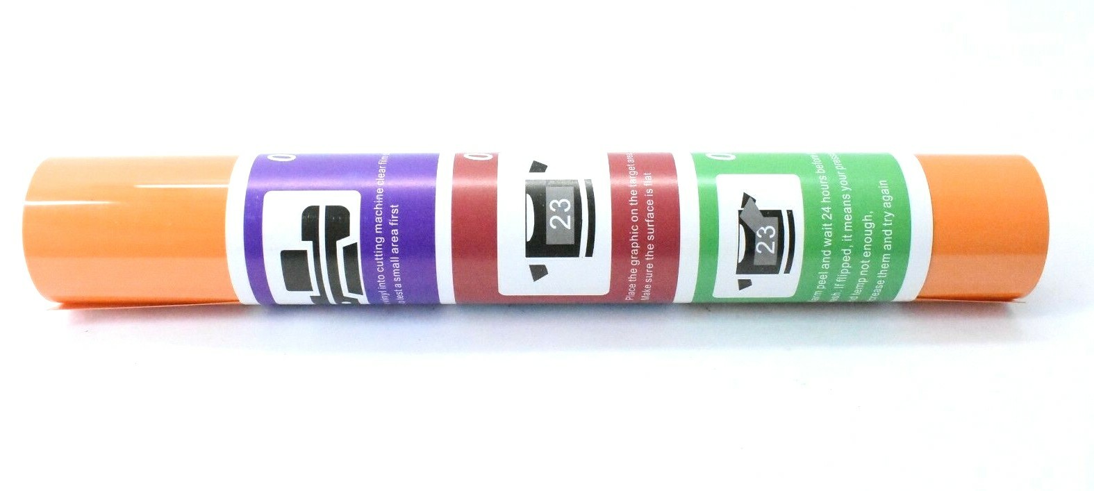 Stretch HTV Iron On Vinyl Heat Transfer Roll Orange 12" x 20' Crafts T-Shirts
