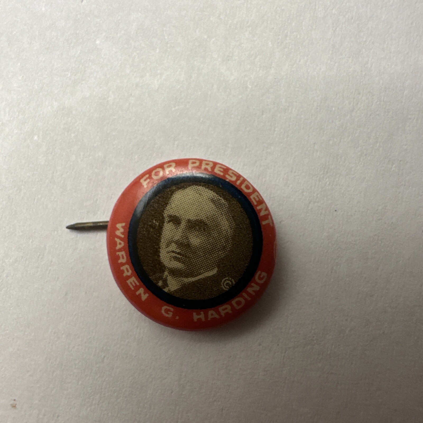 1920 Warren Harding for President pin back button Great condition 1/2 In