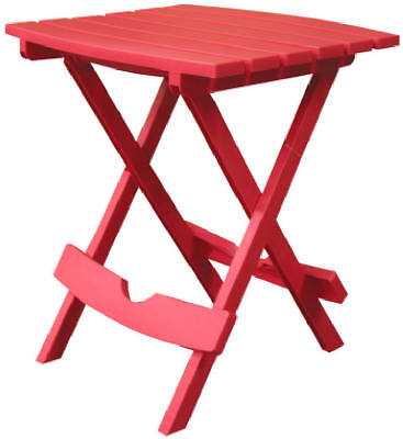 Adams 258421 Quik Fold Patio Side Table, Resin, Cherry Red - Quantity 1