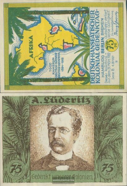 Berlin Notgeld: 88.3 Picture 4 A. Lüderitz Notgeld of German.- used (III) 1921 7