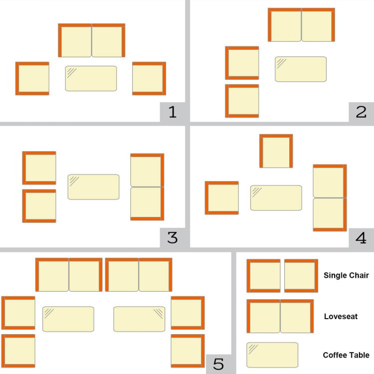 4-Piece Rust-Resistant Steel+Rattan Outdoor Sofa Set & Rectangle Glass Table