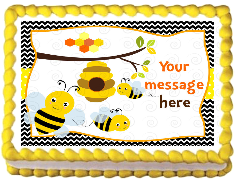 BUMBLEBEE BEE Image Edible Cake topper, Cupcakes, Cake Strips