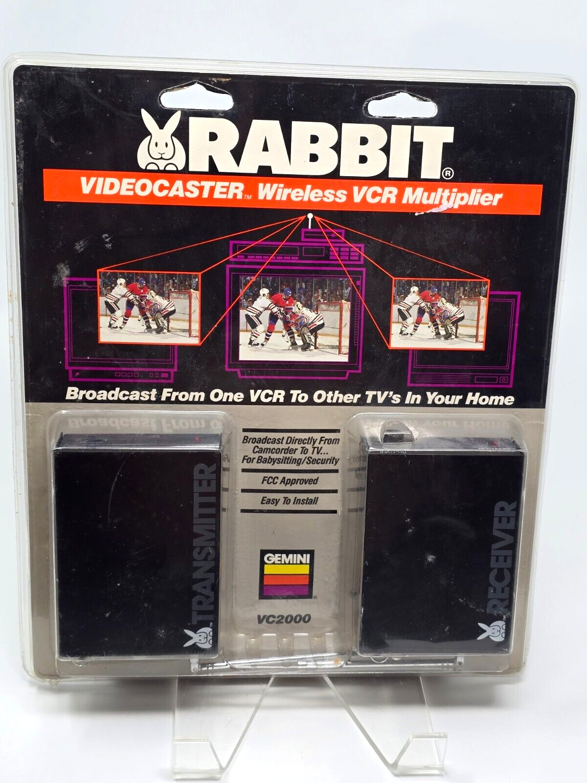 Rabbit Video Caster Wireless VCR Multiplier VC2000 Gemini Industries 1990 NOS