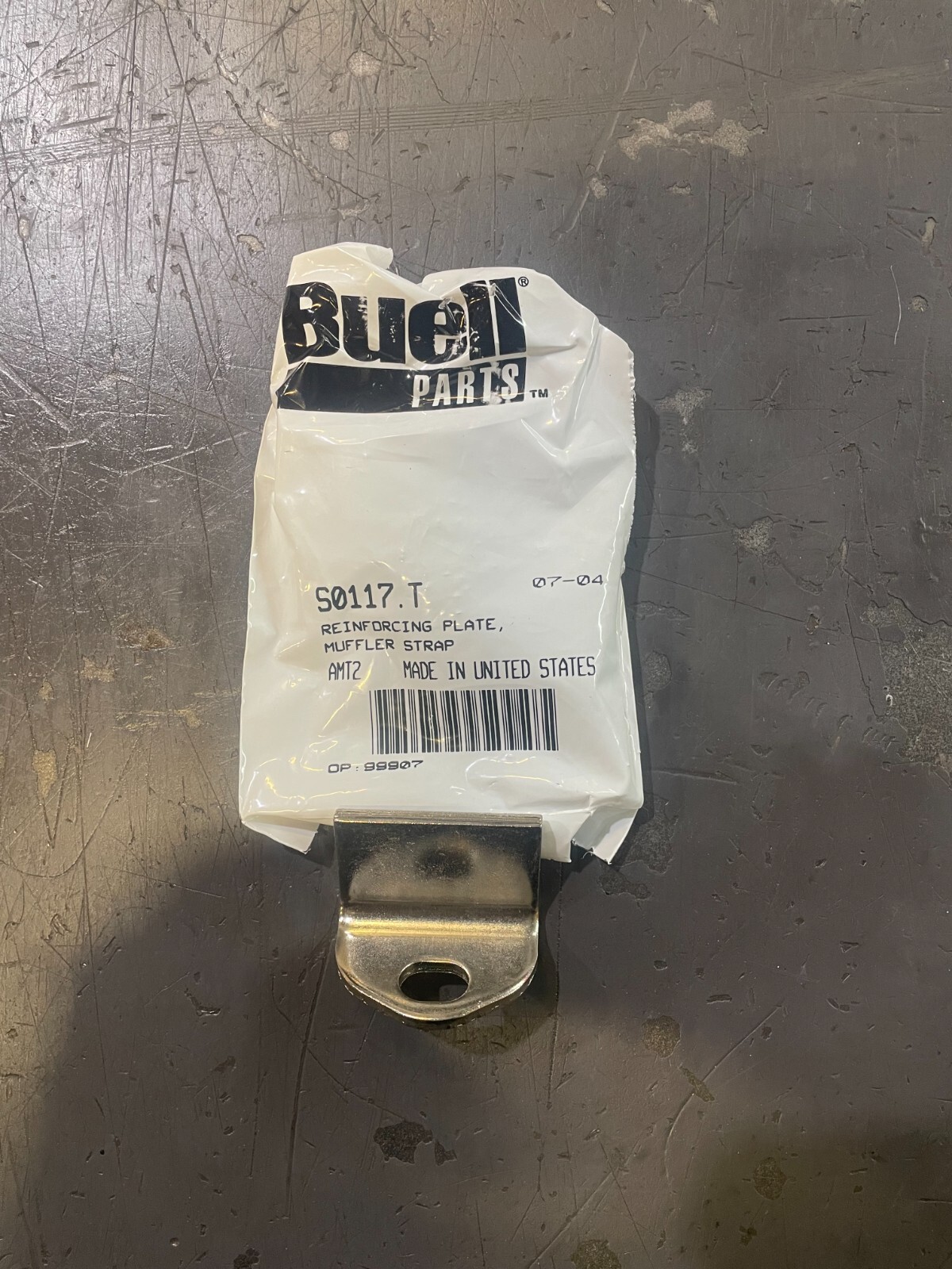 BUELL REINFORCING PLATE, MUFFLER S0117.T