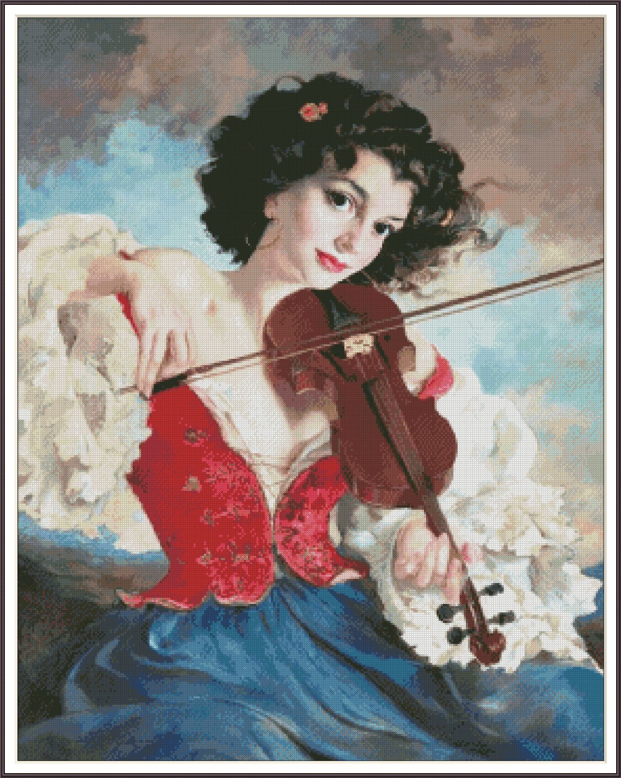 The gypsy fidler 1335 Chart Counted Cross Stitch Pattern Needlework
