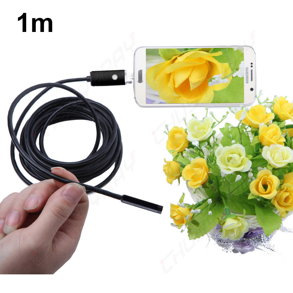 7mm 2in1 Waterproof USB Endoscope Borescope Snake Inspection Camera Android PC