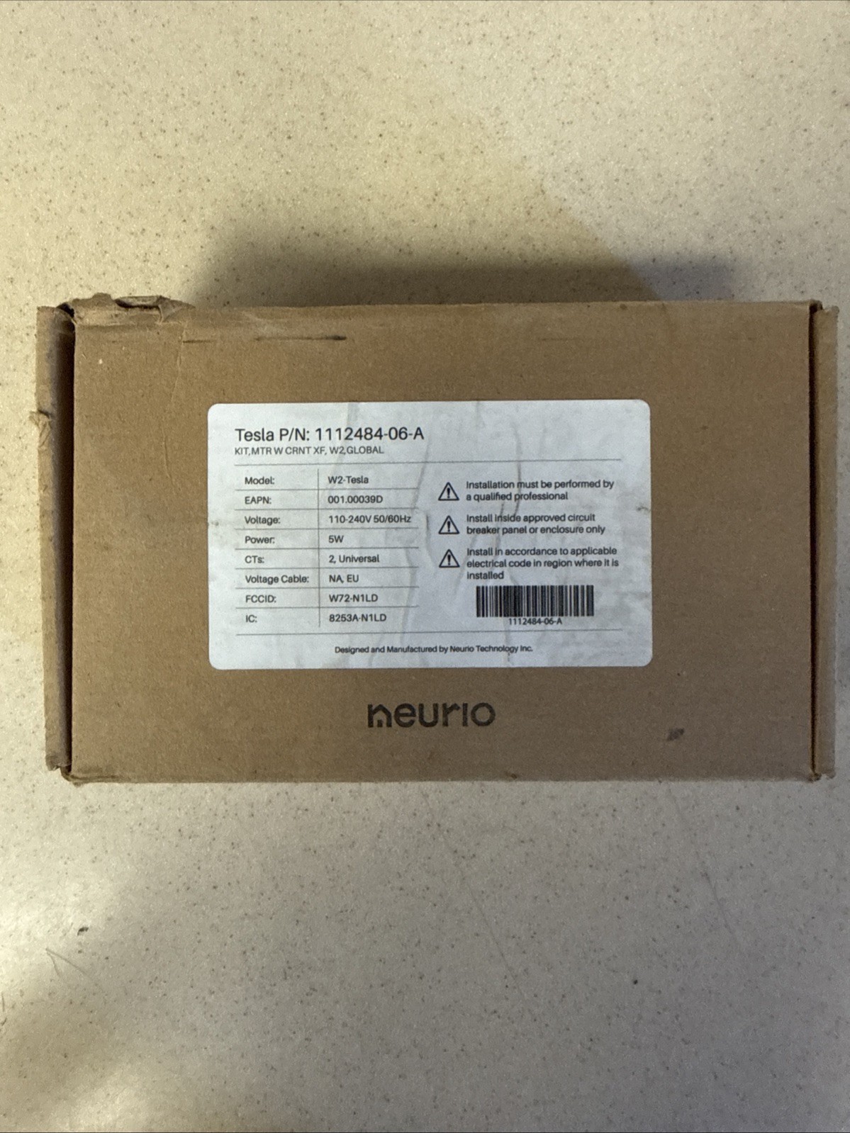 Tesla Neurio W2 Meter Kit 1112484-06-A