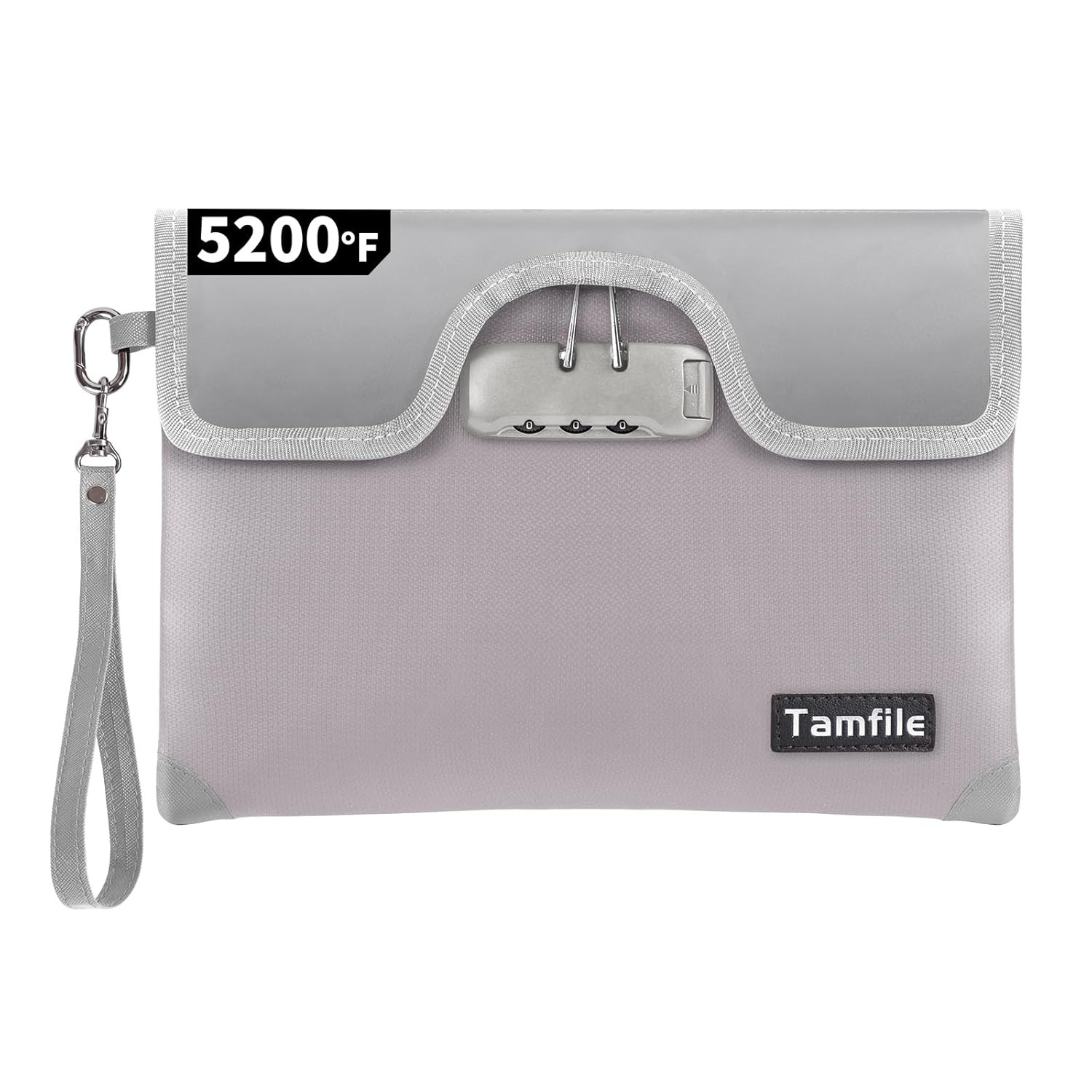 5200F Fireproof Waterproof Money Document Safe Bag with Lock and Zipper