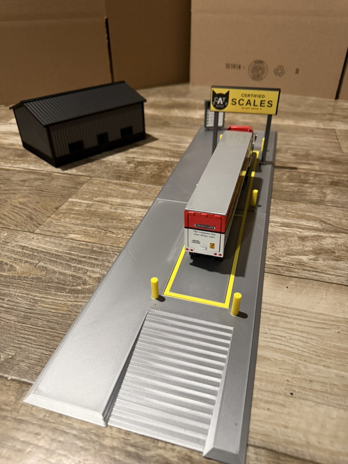 1:64 Scale CAT Scale Weigh Station Diorama 3D Printed Display Custom