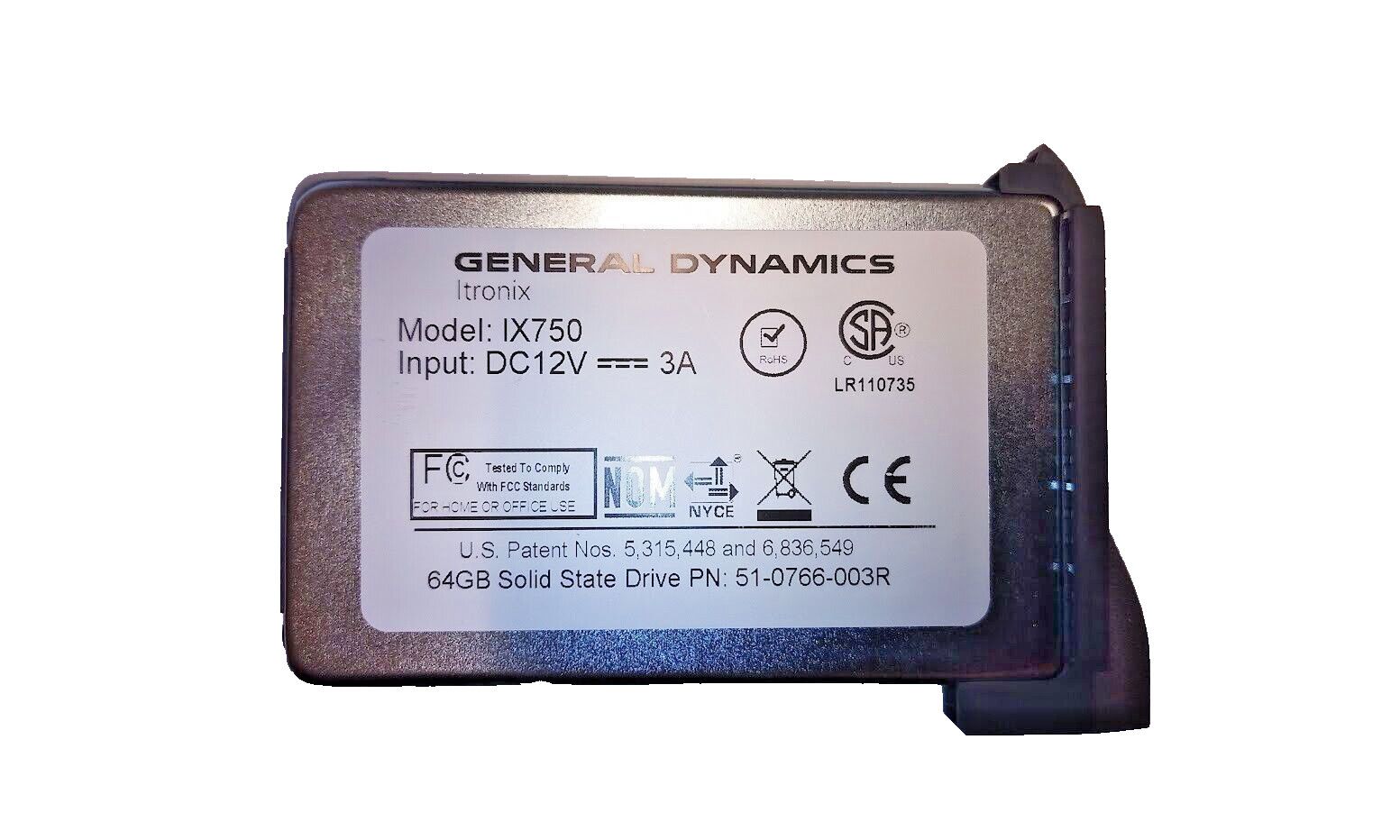 General Dynamics 64GB Solid State Drive for MR-1 (Itronix IX750) SSD - NEW