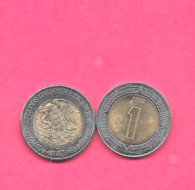 MEXICO MEXICAN KM603 2018 UNCIRCULATED-UNC MINT BI-METAL PEAO COIN
