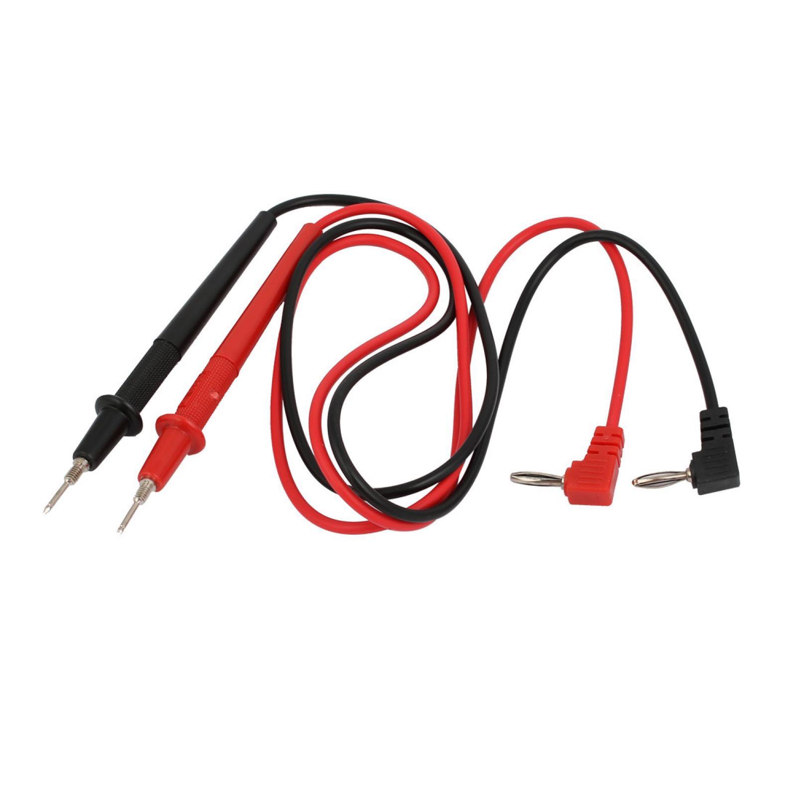 2 Pcs 4mm Multimeter Volt Testing Lead Probe Tester Wire Cord Red Black