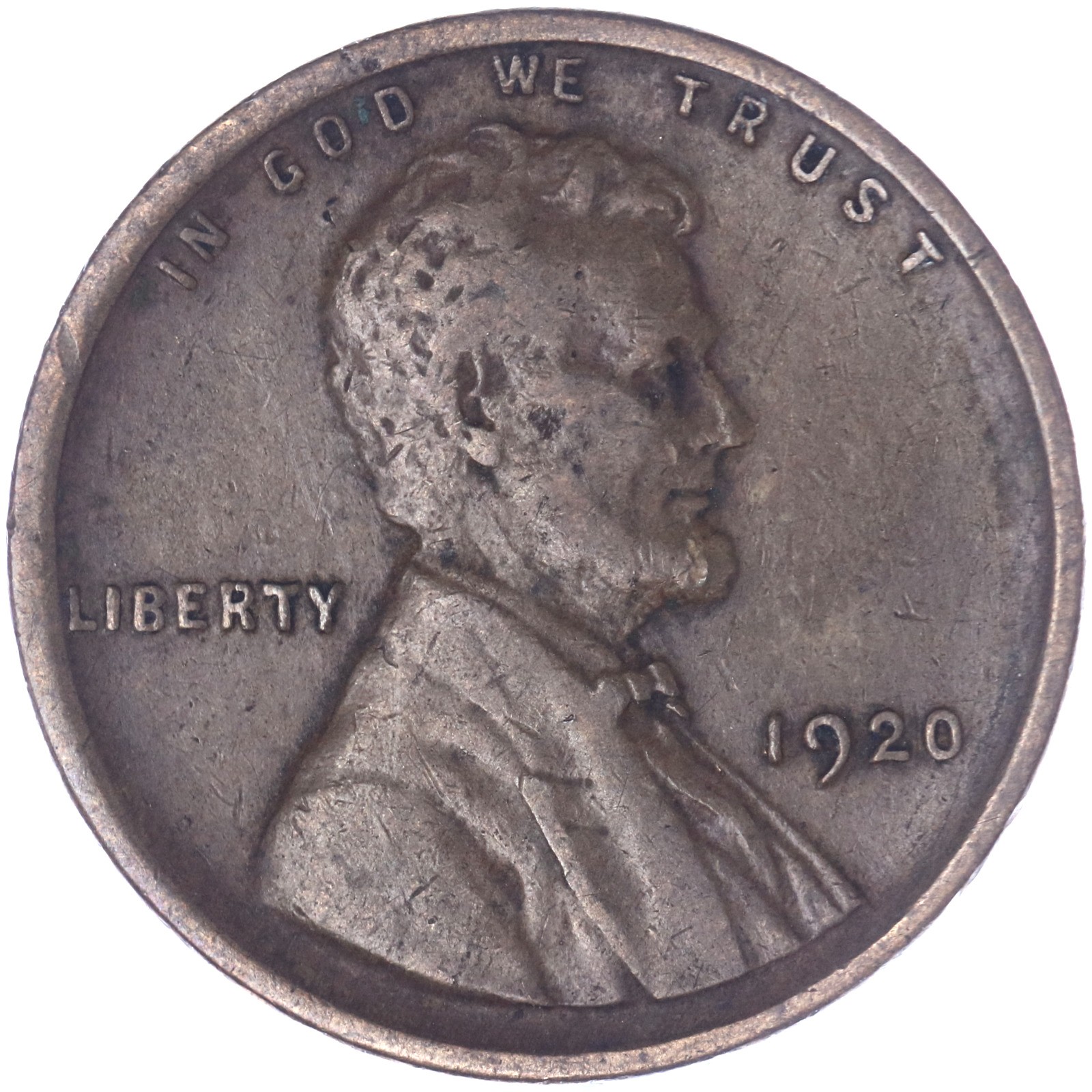 1920 (P) Lincoln Wheat Cent Very Good Penny VG