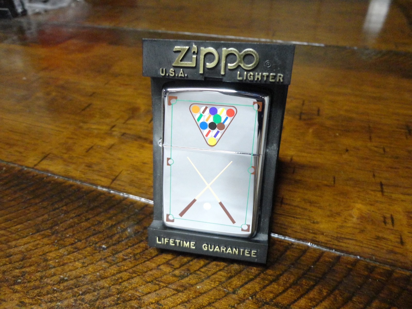 ZIPPO BILLARDS 15 BALL ZIPPO LIGHTER MINT IN BOX 1996