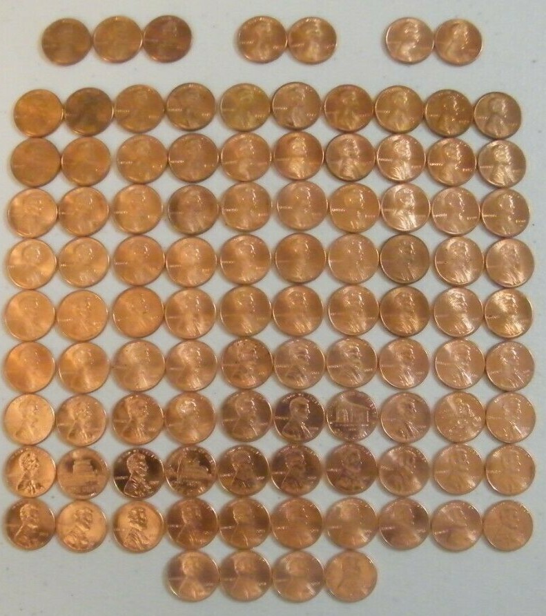 Lincoln Cent Penny Set 1953-2025 PDS Collection 162 Coins Choice BU Mem & Shield