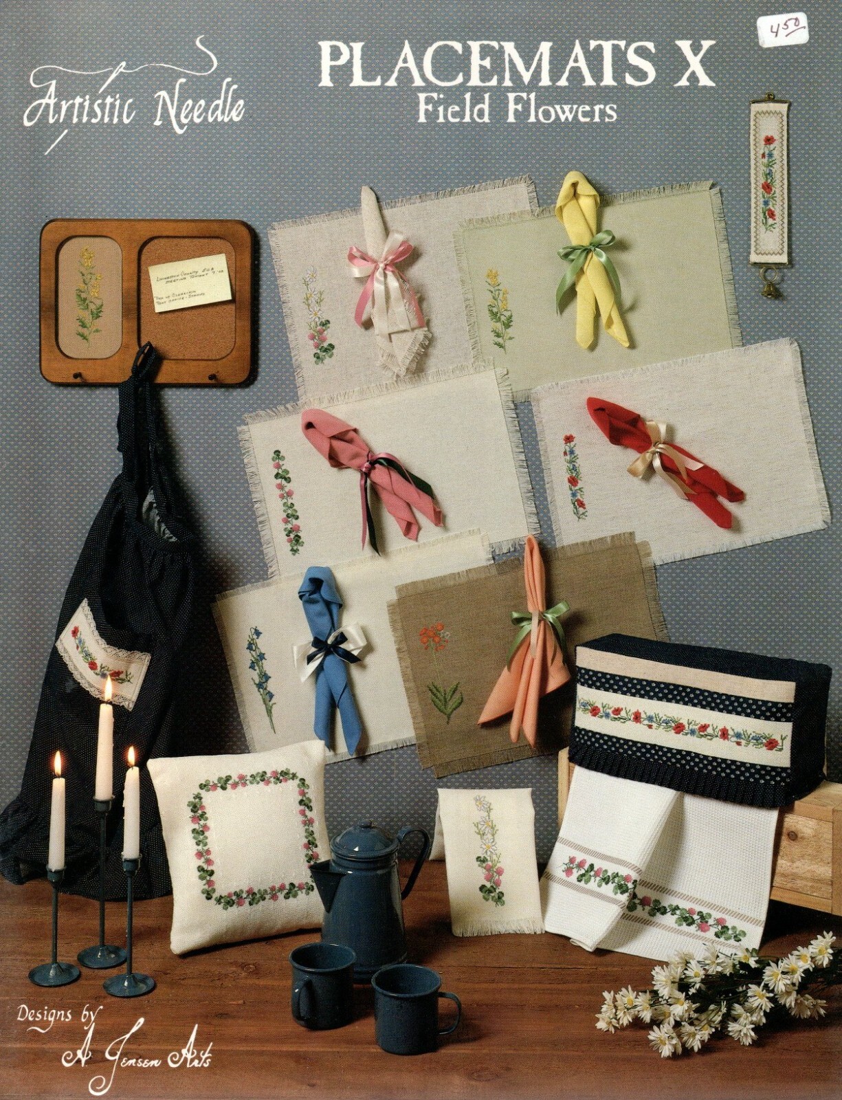 Artistic Needle PLACEMATS X FIELD FLOWERS Cross Stitch Pattern Leaflet