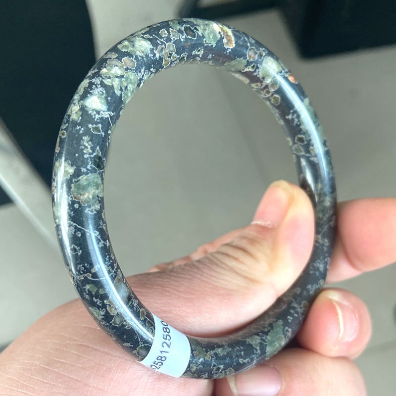 Certified 64.5mm Natural Grade A Green Jade jadeite Bangle Bracelet 5804