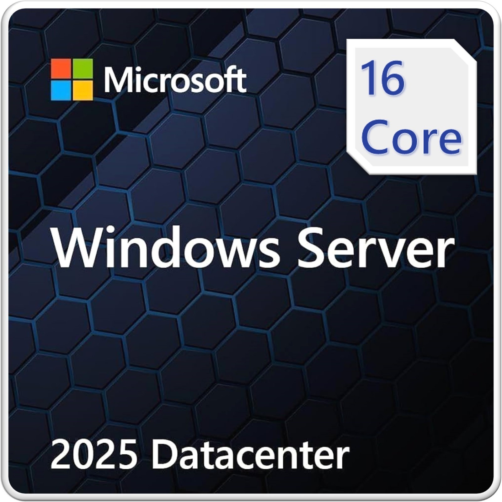 Microsoft Windows Server 2025 Datacenter Edition - 16 Core License & Media (DVD)