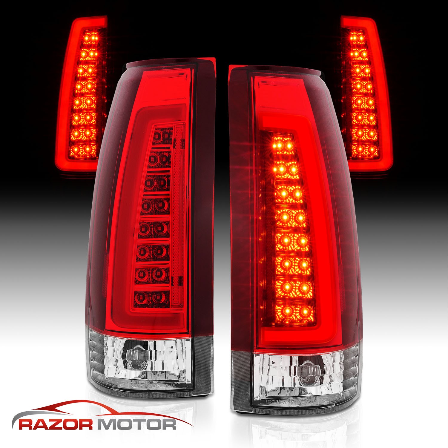 1988-99 C-Bar LED Red Taillight Set for Chevy/GMC C10 C/K Silverado Tahoe Sierra