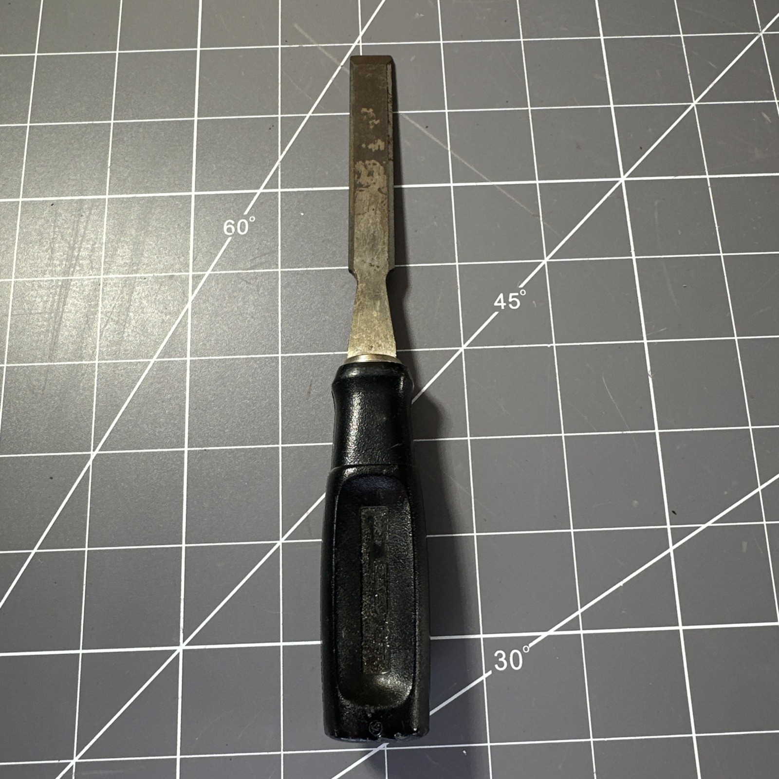 Vintage Stanley Wood Chisel Set 16-150  1/2" Black Handle Nice!