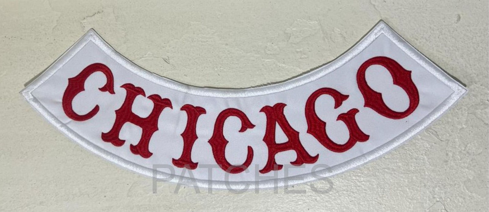 Chicago Rocker Embroidered Motorcycle Biker Patch 14"x3.1" Iron On Sew On