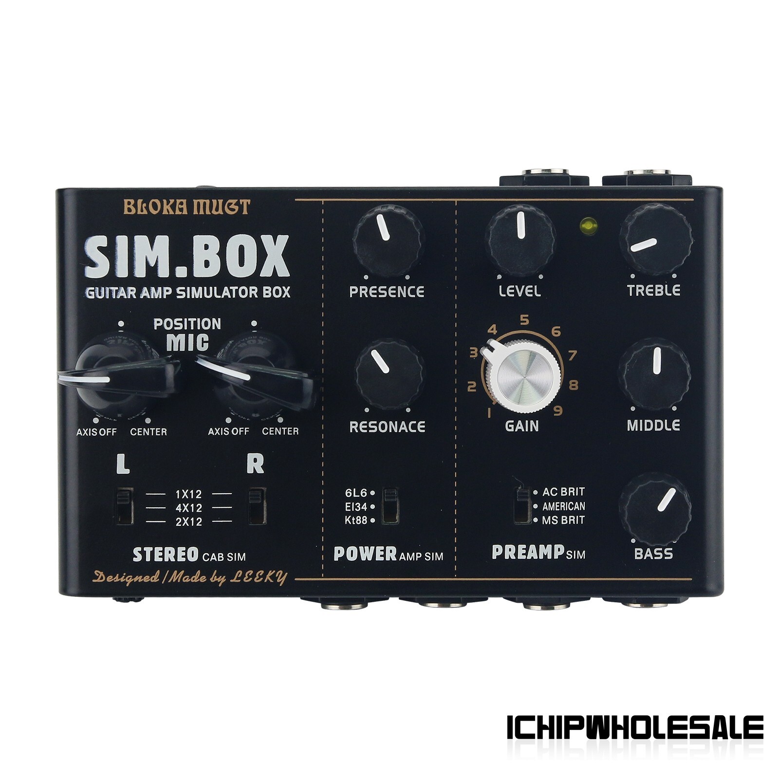 SIM BOX Electric Guitar Amp Simulator Box Cabinet DI Box Stomp Box Effect Pedal