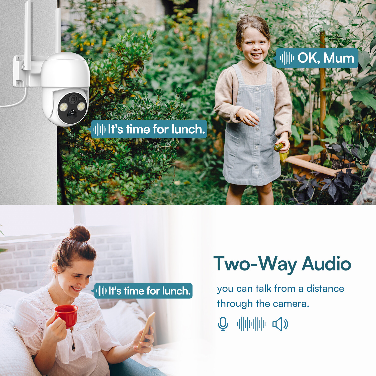 4MP Wireless WiFi Solar Camera Wireless Outdoor Camera 360° PTZ Security Camera