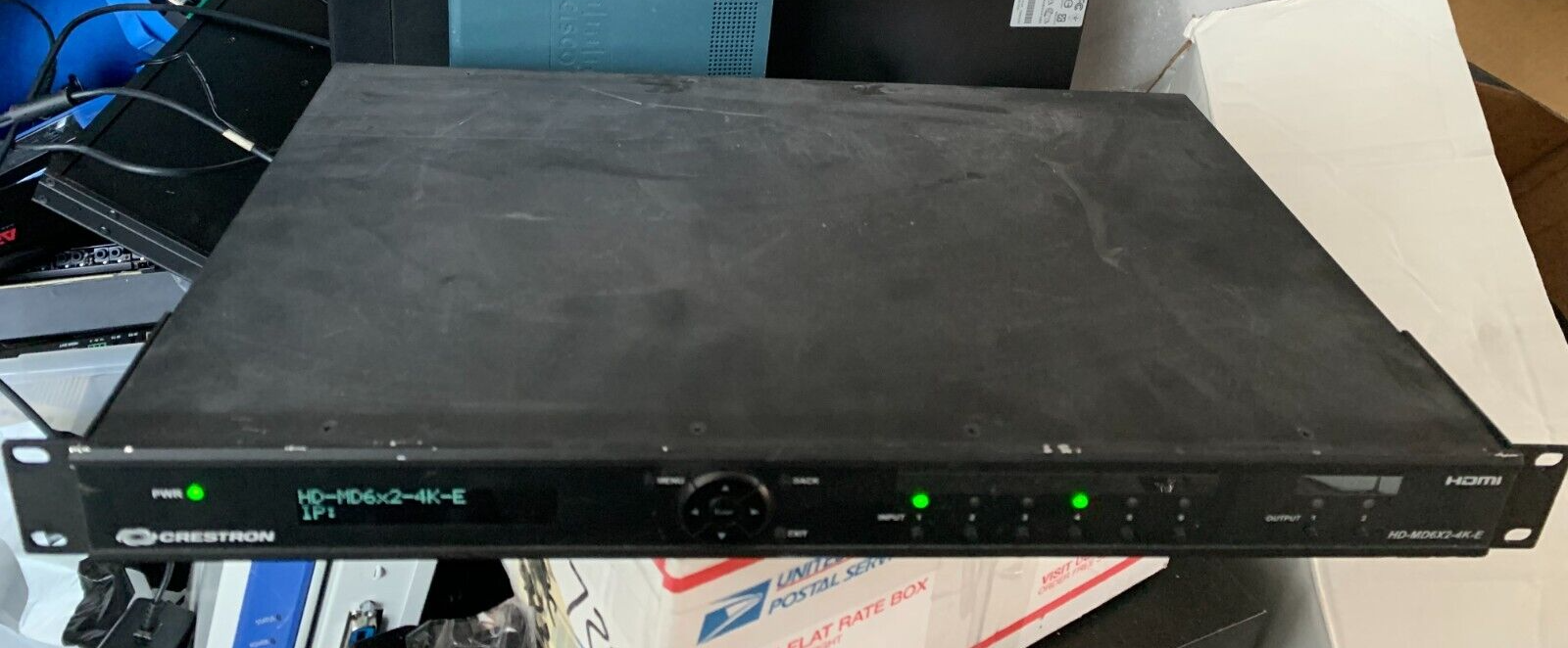 CRESTRON HD-MD6X2-4K-E - 6 HDMI IN, 2 HDMI OUT 4K MATRIX SWITCHER